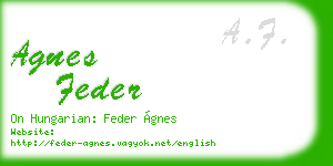 agnes feder business card