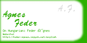 agnes feder business card